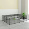 EUGAD Buitenren - Modulaire dierenren - Veilig speelruimte voor kleine dieren - Zwart - 147 x 111 x 37 cm