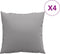 vidaXL - Sierkussens - 4 - st - 50x50 - cm - stof - grijs
