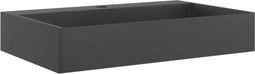 vidaXL - Wastafel - 60x38x11 - cm - gegoten - mineraal/marmer - matzwart