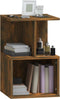 vidaXL - Nachtkastjes - 2 - st - 35x35x55 - cm - bewerkt - hout - gerookt - eikenkleurig