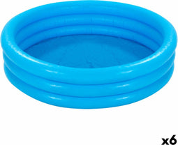 Opblaasbaar Kinderzwembad Intex Blauw Ringen 330 L 147 x 33 cm (6 Stuks)