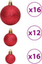 vidaXL - Kerstballen - 100 - st - 3/4/6 - cm - wijnrood