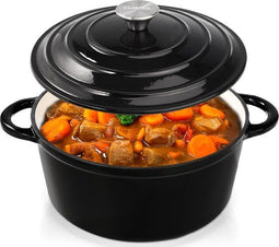 Castex Elegance Royal Gietijzeren Braadpan met Deksel 24 cm - Inductie Pan - Braadpannen Gietijzer -