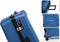 Milanoro Kofferset - 3-delig - Lichtgewicht Polypropyleen 360° Wielen TSA-slot - Blauw (3 stuks)