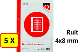 Cursusblok quantore a4 ruit 4x8mm commercieel be | 5 stuks