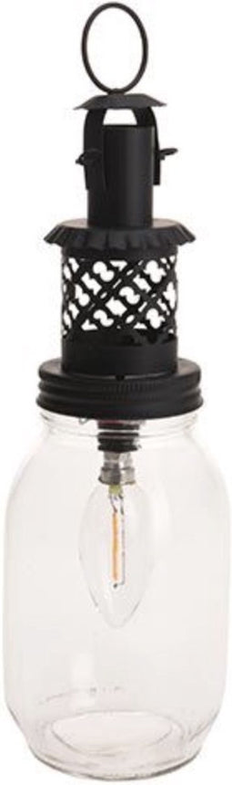 Glazen Pot met LED licht - 33 cm