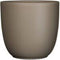 Mica Decorations Bloempot - taupe bruin mat - H20 x D22.5 cm - keramiek - voor kamerplant - plantenpot