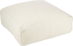 J-Line poef Vierkant - wol - creme