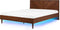 MIALET - Bed LED - Donkere houtkleur - 180 x 200 cm - Vezelplaat