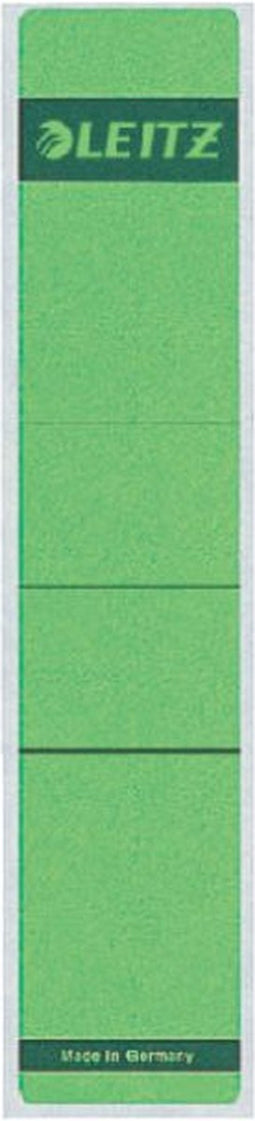 Rugetiket Leitz smal/kort 39x192mm zelfklevend groen - 10 stuks