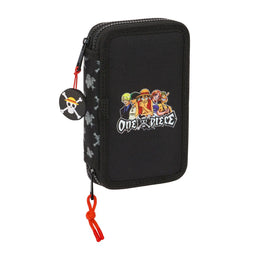 Dubbele etui One Piece Zwart 12.5 x 19.5 x 4 cm 28 Onderdelen