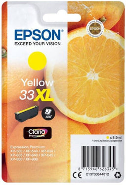 Epson 33XL - Inktcartridge - Origineel - Printcapaciteit 650 - Geel