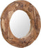 vidaXL - Decoratieve - spiegel - rond - 60 - cm - teakhout