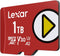 Lexar LMSPLAY001T-BNSNG - Micro SD Geheugenkaart - 1 TB - Rood
