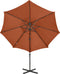 vidaXL - Zweefparasol - met - paal - en - LED-verlichting - 300 - cm - terracottakleur