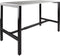 Bartafel Althena breed 180CM diep 80CM bladkleur Beuken framekleur Wit (RAL9010)