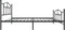vidaXL - Bedframe - met - hoofd- - en - voeteneinde - metaal - zwart - 100x200 - cm