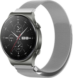 iMoshion Bandje Geschikt voor Huawei Watch GT Pro, Huawei Watch GT 2e Sport (46mm), Huawei Watch GT 2 - iMoshion Milanese Watch bandje - Zilver
