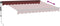 vidaXL - Luifel - automatisch - uittrekbaar - met - LED's - 300x250 - cm - bordeaux