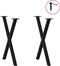 vidaXL - Eettafelpoten - 2 - st - X-vormig - 50x(72-73) - cm - staal - zwart