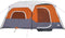 vidaXL - Tent - 9-persoons - waterdicht - met - LED - lichtgrijs - en - oranje