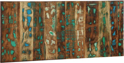 vidaXL - Hoofdbord - 120 - cm - massief - gerecycled - hout - meerkleurig