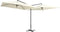 vidaXL - Parasol - dubbel - met - stalen - paal - 250x250 - cm - zandwit