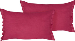 SASSAFRAS - Set van 2 kussens - Rood - 30 x 45 cm - Linnen
