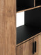 DTP Home Bookcase Evo, 2 doors, 5 open racks,220x80x40 cm, recycled teakwood