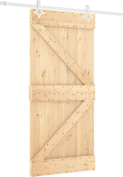vidaXL - Schuifdeur - met - beslag - 90x210 - cm - massief - grenenhout