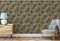 DUTCH WALLCOVERINGS Behang Palm Trees goudkleurig en zwart
