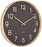 Wall clock Pure wood grain black