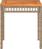 Tuintafel 38x38x42 cm poly rattan en acaciahout gemengd beige
