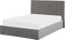VION - Bed met opbergruimte - Grijs - 140 x 200 cm - Fluweel