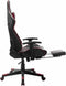 vidaXL - Gamestoel - met - voetensteun - kunstleer - zwart - en - wijnrood