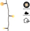 Bolvormige lichtslinger EDM - guinguette stijl - warm licht - 120 LED lampjes - 14 m - 71013