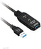 Club 3D CAC-1404 - USB 3.2 Gen1 Active Repeater Cable - 5m M/F 28AWG - Zwart