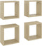 vidaXL - Wandschappen - kubus - 4 - st - 26x15x26 - cm - sonoma - eikenkleurig