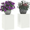 vidaXL - Buitenplantenstandaards - 2 - stuks - Wit - 24x24x35 - cm - Staal