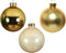 Decoris Kerstballen set - 49x stuks - glas - parel/goud - 6 cm - glans en mat - kerstversiering