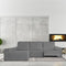 Hoes voor chaise longue met lange armleuning links Eysa ROC Lichtgrijs 180 x 120 x 360 cm