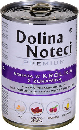 Natvoer Dolina Noteci Premium Bosbessen Konijnenvlees 400 g