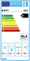 NOVY 6830 - Plafondafzuigkap - 634 m³/uur - Roestvrijstaal A+