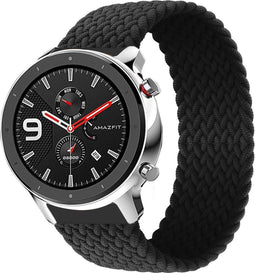 iMoshion Bandje Geschikt voor Amazfit GTR - iMoshion Gevlochten nylon bandje - Zwart