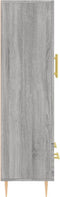 vidaXL - Hoge - kast - 69,5x31x115 - cm - bewerkt - hout - grijs - sonoma - eikenkleurig