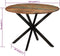 vidaXL - Eettafel - Ø110x78 - cm - massief - gerecycled - hout - en - staal