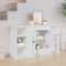 vidaXL - Dressoir - 100x35,5x60 - cm - bewerkt - hout - hoogglans - wit