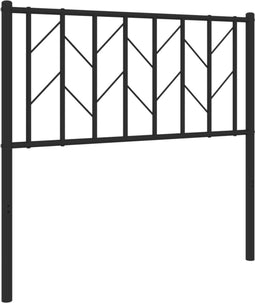 vidaXL - Hoofdbord - 90 - cm - metaal - zwart