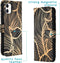 iMoshion Hoesje Geschikt voor iPhone 11 Hoesje Met Pasjeshouder - iMoshion Design Softcase Bookcase - Goud / Zwart / Golden Leaves