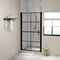 vidaXL - Douchedeur - 100x178 - cm - gehard - glas - zwart